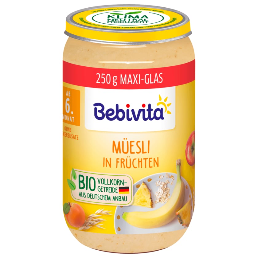 Bebivita Müsli in Früchten Maxi-Glas 250g